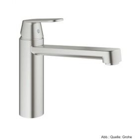 GROHE Eurosmart C EH-SPT-Batterie mittelhoher Auslauf supersteel