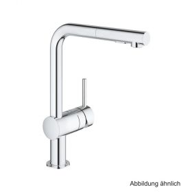 GROHE Minta EH-Spültischbatterie L-Auslauf ausziehbare Spülbrause chrom