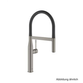 GROHE Essence EH-Spültischbatterie azb. Profibrause hard graphite gebürstet