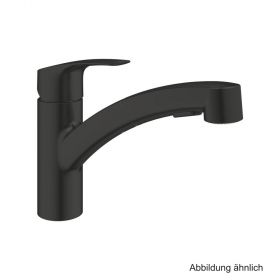 GROHE Eurosmart EH-SPT-Batterie fl. Auslauf azb. Dual-Spülb. matt black