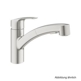 GROHE Eurosmart EH-SPT-Batterie fl. Ausl. azb. Dual-Spülbr. supersteel