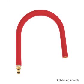 GROHE Essence Schlauchauslauf für Küchenarmatur mit Profibrause rot, 30321DG0