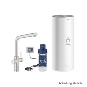 GROHE Red Duo Armatur und Boiler L-Size L-Auslauf supersteel, 30325DC1
