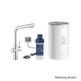 GROHE Red Duo Armatur und Boiler M-Size L-Auslauf chrom, 30327001
