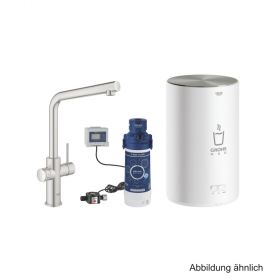 GROHE Red Duo Armatur und Boiler M-Size L-Auslauf supersteel, 30327DC1