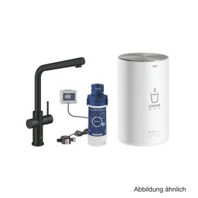 GROHE Red Duo Armatur und Boiler M-Size L-Auslauf velvet black, 30327KS1