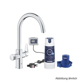 GROHE Blue Pure BauCurve Starter Kit C-Auslauf S-Filter chrom, 30581000