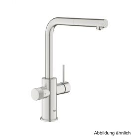 GROHE Blue Pure Minta  SPT-Batterie L-Ausl. azb. Mous. supersteel