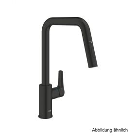 GROHE Eurosmart EH-SPT-Batterie h. Auslauf Dual Spülbrause matt black