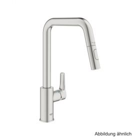 GROHE Eurosmart EH-SPT-Batterie hoher Auslauf Dual Spülbrause supersteel