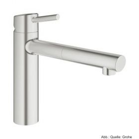 GROHE Concetto EH-SPT-Batterie ausziehbarer Mousseur supersteel, 31129DC1