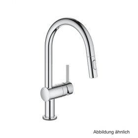 GROHE Minta Touch Elektron.-EH-SPT-Batt. C-Auslauf azb. Spülbrause chrom