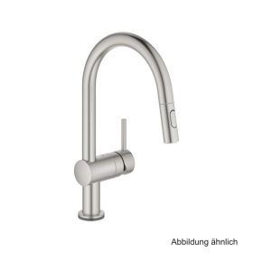 GROHE Minta Touch Elektron.-EH-SPT-Batt. C-Ausl. azb. Spülbr. supersteel