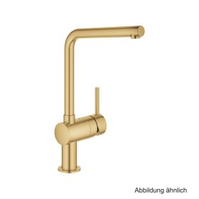 GROHE Minta Einhand-Spültischbatterie L-Auslauf cool sunrise gebürstet