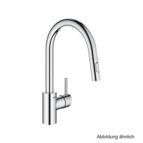 GROHE Concetto EH-SPT-Batterie h. Ausl. azb.Spülbrause chrom, 31483002