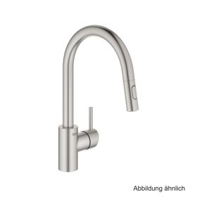 GROHE Concetto EH-SPT-Batterie h. Ausl. azb.Spülbrause supersteel, 31483DC2
