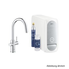 GROHE Blue Home Starterkit auszb. Mousseur BT/WIFI C-Auslauf chrom, 31541000