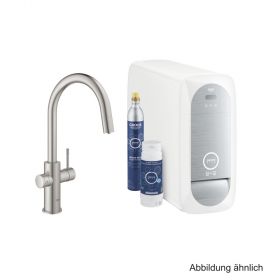 GROHE Blue Home Starterkit auszb. Mouss. BT/WIFI C-Ausl. supersteel, 31541DC0
