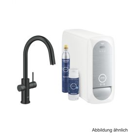 GROHE Blue Home Starterkit azb. Mouss. BT/WIFI C-Ausl. velvet black, 31541KS0