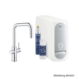 GROHE Blue Home Starterkit auszb. Mousseur BT/WIFI U-Auslauf chrom, 31543000