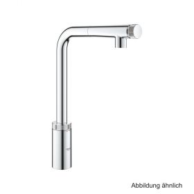 GROHE Minta SmartControl SPT-Batterie L-Auslauf auszb. Spülbrause chrom