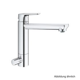 GROHE BauEdge EH-Spültischbatterie mittelhoher Auslauf Absperrventil chrom