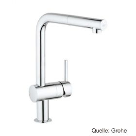 GROHE Minta EH-Spültischbatterie DN15 ausziehbarer Mousseurauslauf chrom