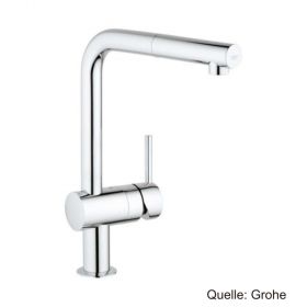 GROHE Minta Spültischbatterie schwenk-& herausziehbarem L-Auslauf,chrom 32168000