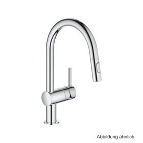 GROHE Minta EH-Spültischbatterie C-Auslauf Spülbrause chrom, 32321002