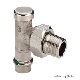 Viega Sanpress Rücklaufverschraubung, Modell 2272.1, Winkelform, 15mm x R 1/2"