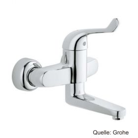 GROHE Euroeco Special Sicherheitsmisch-WT-Batt. Wandm. Ausl. 197mm chrom