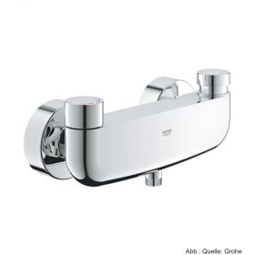 GROHE Eurosmart CT Selbstschluss-Brausebat. Wandmontage mit Mischung chrom