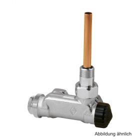 HEIMEIER Ventil E-Z Einrohr Eckform, DN 15 (1/2"), mit Tauchrohr, 387702000