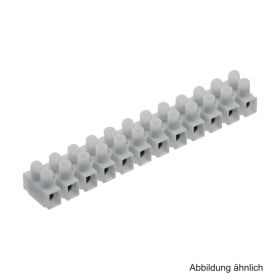 Klemmleiste 12-polig, 6 mm², 32A/450V, weiß
