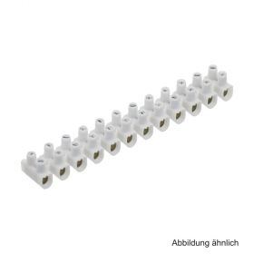 Klemmleiste 12-polig, 16 mm², 76A/450V, weiß