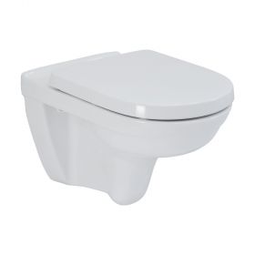 Villeroy  emp  Boch O.novo Combi-Pack Wand-Tiefspül-WC spülrandlos, weiß mit WC-Sitz