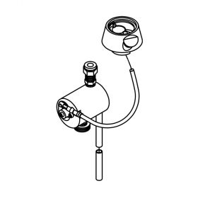 Damixa Funktionssockel, mit Geräteabsperrventil, Farbe "Chrom", 5842500