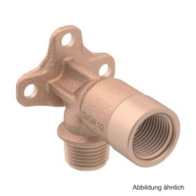 Geberit MeplaFix Anschlusswinkel 90 Grad Rotguss MF1/2"-Rp1/2" L.:73 mm