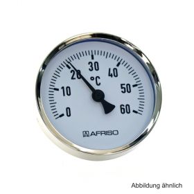 AFRISO Bimetall-Thermometer BiTh63ST  0/60C 40mm G1/2B ax Kl.2