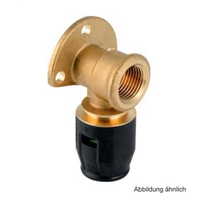 Geberit PushFit Anschlusswinkel 90°, 20mm x 1/2" IG, L=52 mm, Messing