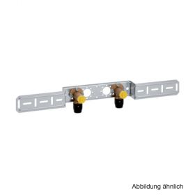 Geberit PushFit Anschlusswinkel 90° vormontiert zweifach, 20mm x Rp1/2",Messing