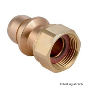 Geberit PushFit Übergang auf Verteiler m. Steckanschluss ÜM 28mm x 1", Messing