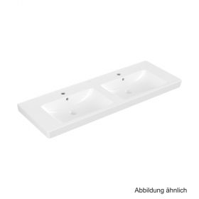 Villeroy & Boch Subway 2.0 Schrank-Doppelwaschtisch 1300x470mm, weiß, 7175D001