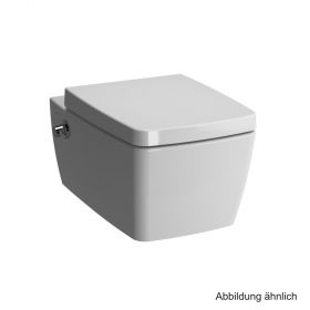Wand-Tiefspül-WC mit Bidetfunktion und Thermostat-Armatur, weiß