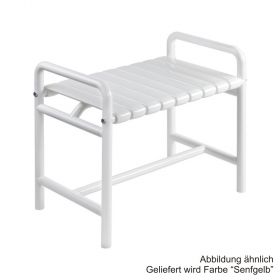 HEWI Duschbank der Serie 801, B:688mm, Stützlast 300 kg, senfgelb