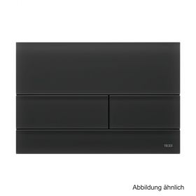 TECE Betätigungsplatte TECEsquare II 2-Mengentechnik, Glas schwarz satiniert