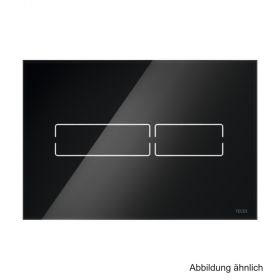 TECE Betätigungspl. TECElux Mini elektr.berührungslos, 2-Mengen, Glas schwarz