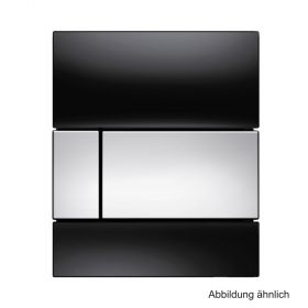 TECE Urinal Betätigungsplatte TECEsquare Glas schwarz, Taste verchr. glänzend