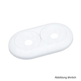 Alpex Doppelrosette 20 altweiß einstellbar 35-55 mm