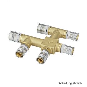 Alpex Kreuzungs-T-Stück ohne Dämmbox, Messing, 16 x 16 x 16 mm